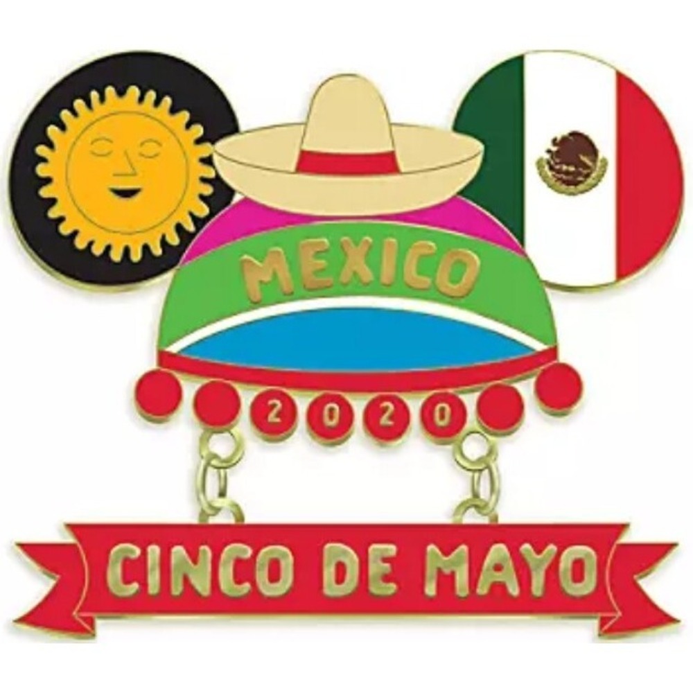Disney Pin Cinco de Mayo Mouseketeer Ear Hat Mexico 2020β Flag Sombrero LE 00004